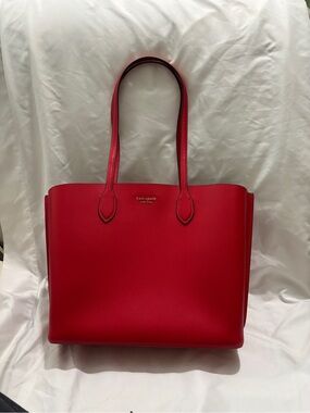 kate spade Red Leather Tote with Dual Shoulder Straps
